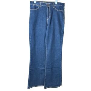 NYDJ Tummy‎ Tuck Jeans Luxury Denim Style 700 Bootcut Dark Wash Blue 16